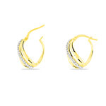 Cr&eacute;oles Eliseo Or Jaune Strass - Cr&eacute;oles Femme | Marc Orian