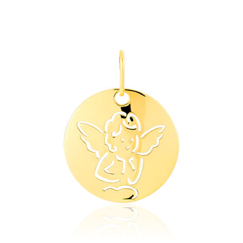 Pendentif Ange Rond Or Jaune - Médailles et médaillons Enfant | Marc Orian