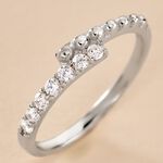 Bague Pisa Argent Blanc Oxyde De Zirconium - Bijoux fantaisie Femme | Marc Orian