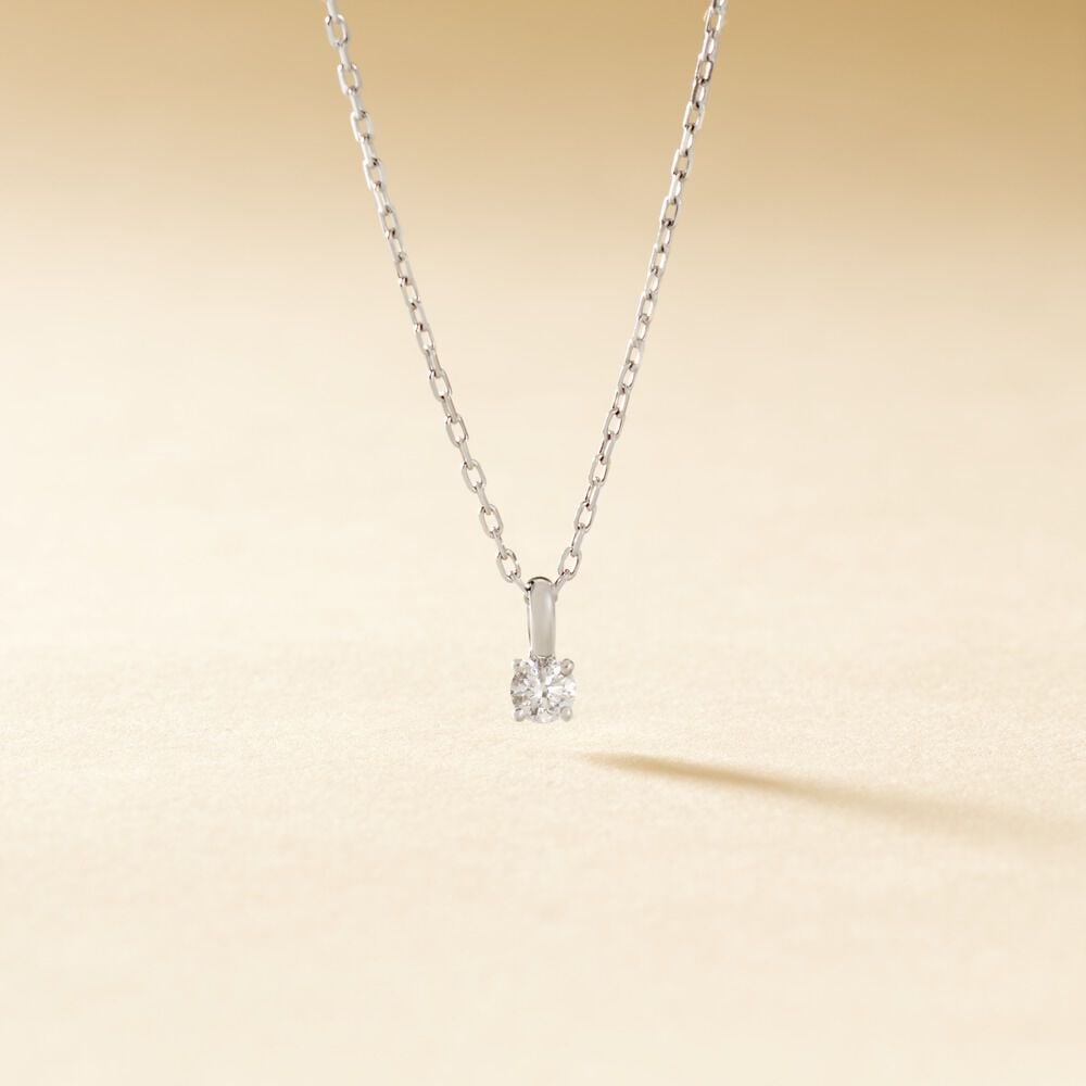Pendentif Aphrodite Or Blanc Diamant - Parures de mariage Femme | Marc Orian