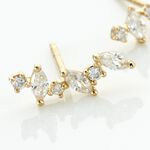 Boucles D'oreilles Puces Or Jaune Fortunella Oxydes De Zirconium - Puces Femme | Marc Orian