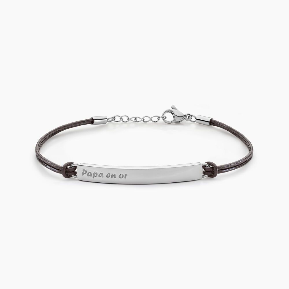 Bracelet Vicenzo Acier Blanc - Bracelets cuir Homme | Marc Orian
