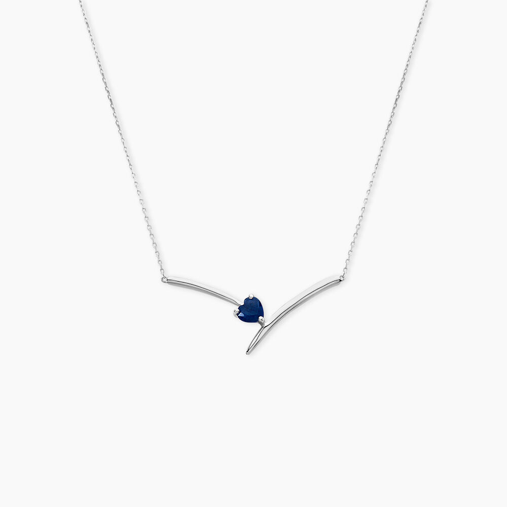 Collier Renaldine Or Blanc Saphir - Colliers avec pierres Femme | Marc Orian