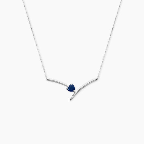 Collier Renaldine Or Blanc Saphir - Colliers avec pierres Femme | Marc Orian