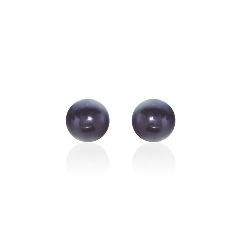 Boucles D'oreilles Puces Micaelle Teintees Or Jaune Perle De Culture - Boucles d'oreilles mariage Femme | Marc Orian