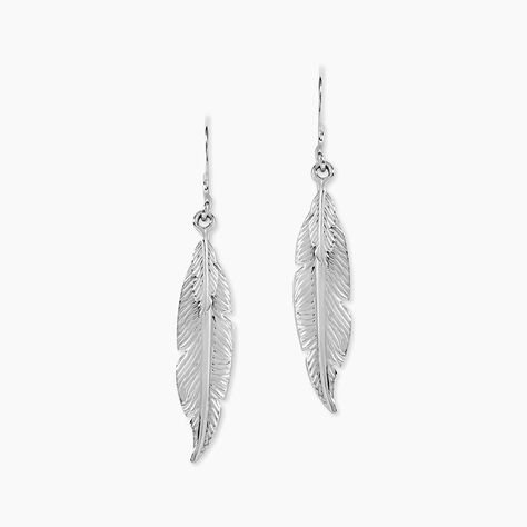 Boucles D'oreilles Pendantes Violka Argent Blanc - Pendantes Femme | Marc Orian
