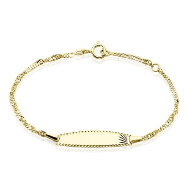 Bracelet Identite Bebe Or Jaune Ericka