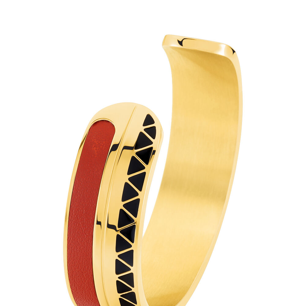 Bracelet Jonc Imagine Victoriano Acier Jaune Strass - Bracelets cuir Femme | Marc Orian