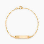 Bracelet Identit&eacute; Estella Maille Cheval Or Jaune - Gourmettes Enfant | Marc Orian