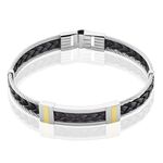 Bracelet Aichatou Or Acier Blanc - Bracelets cuir Homme | Marc Orian