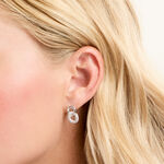 Boucles D'Oreilles Pendantes Madame Argent Blanc Oxyde De Zirconium - Pendantes Femme | Marc Orian