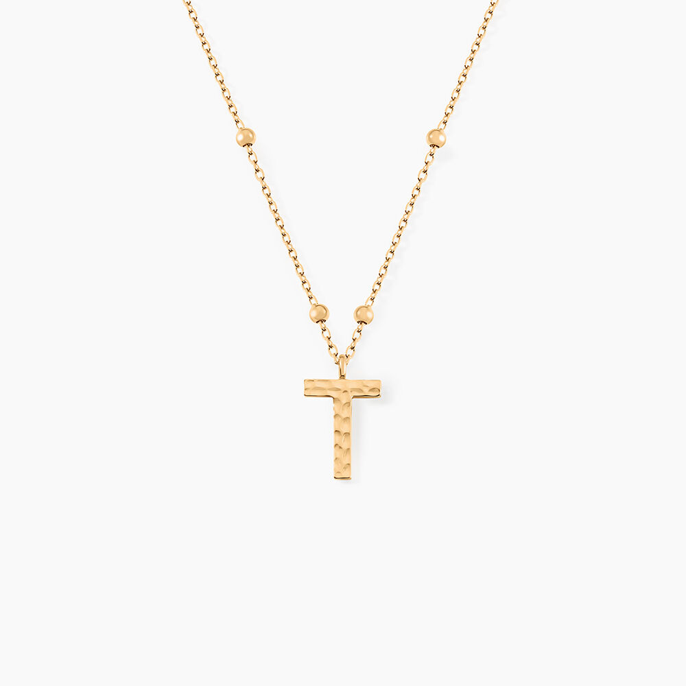 Collier Plaqu&eacute; Or Jaune Lettra - Colliers ete Femme | Marc Orian