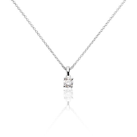 Collier Alexandra Or Blanc Diamant - Colliers solitaires Femme | Marc Orian