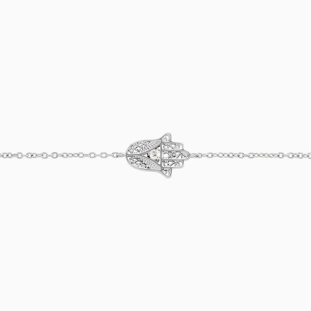 Bracelet Mafatma Argent Blanc Oxyde De Zirconium - Bracelets chaînes Femme | Marc Orian