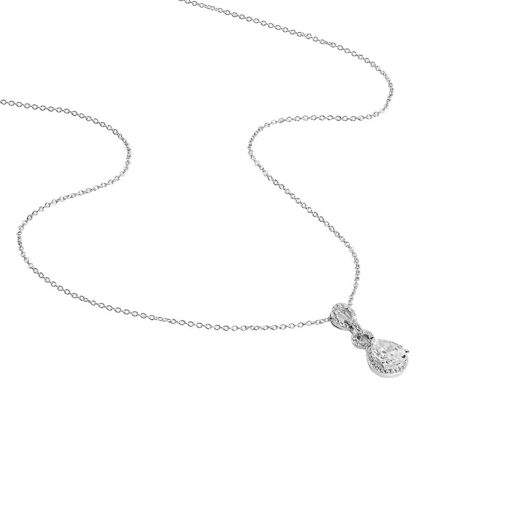 Collier Adelma Argent Blanc Oxyde De Zirconium - Colliers avec pierres Femme | Marc Orian