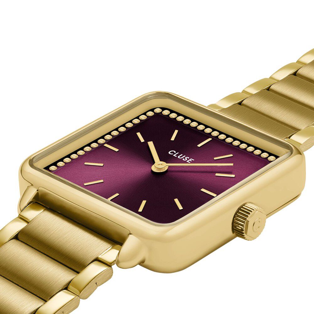 Montre Cluse La Tétragone Bordeaux - Nouveautés Femme | Marc Orian