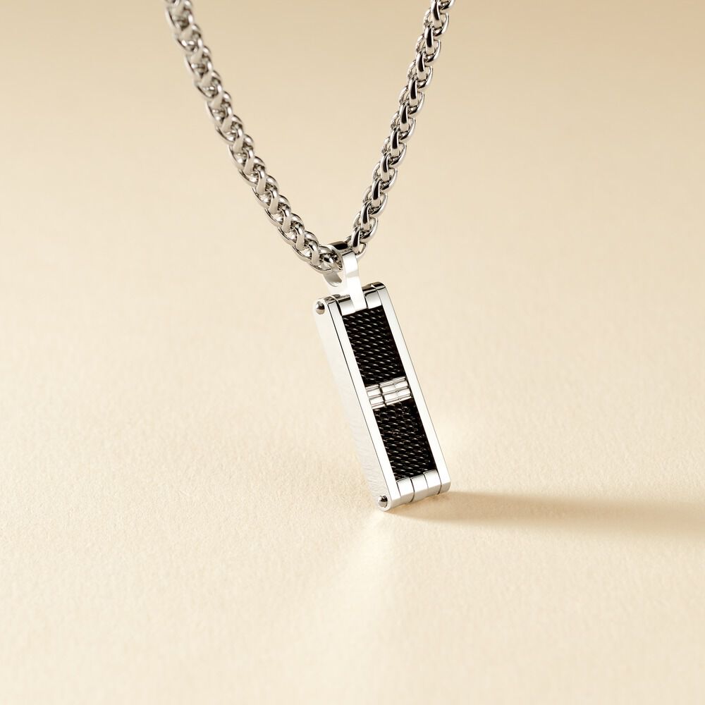 Collier Messy Acier Blanc - Colliers fantaisie Homme | Marc Orian