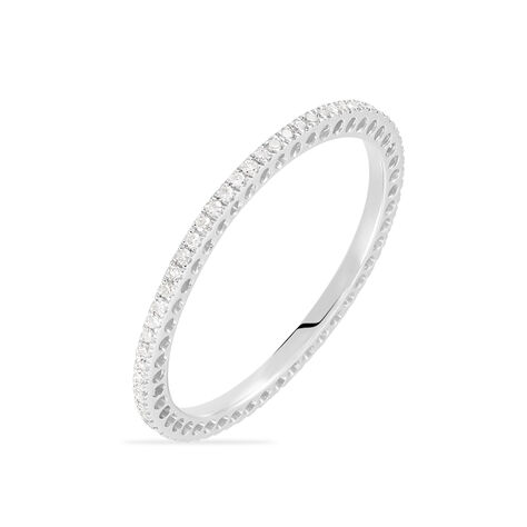 Alliance Lu Or Blanc Diamant - Alliances avec pierres Femme | Marc Orian
