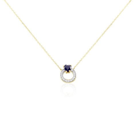 Collier Ambrosine Or Jaune Saphir Diamant - Colliers avec pierres Femme | Marc Orian