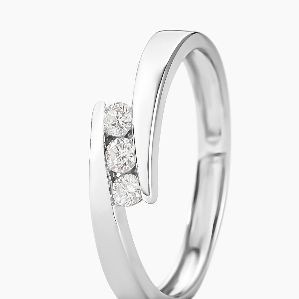 Bague Galya Or Blanc Diamant - Bagues fian&ccedil;ailles Femme | Marc Orian