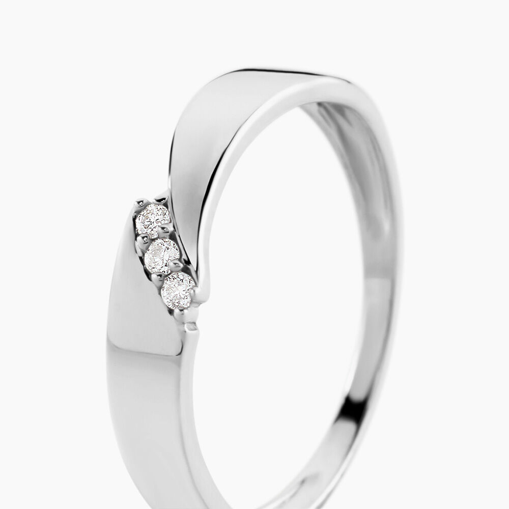 Bague Daphne Or Blanc Diamant - Bagues fian&ccedil;ailles Femme | Marc Orian