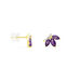 Boucles D'oreilles Puces Augustina Or Jaune Amethyste Oxyde - Puces Femme | Marc Orian