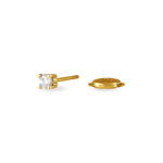 Boucles D'oreilles Puces Clavie Or Jaune Diamant - Puces Femme | Marc Orian