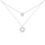Collier Ambre Argent Blanc Oxyde De Zirconium - Colliers multirangs Femme | Marc Orian