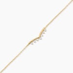 Bracelet Ombeline Argent Dor&eacute; A L'Or 750/1000 Oxyde De Zirconium - Bracelets cha&icirc;nes Femme | Marc Orian