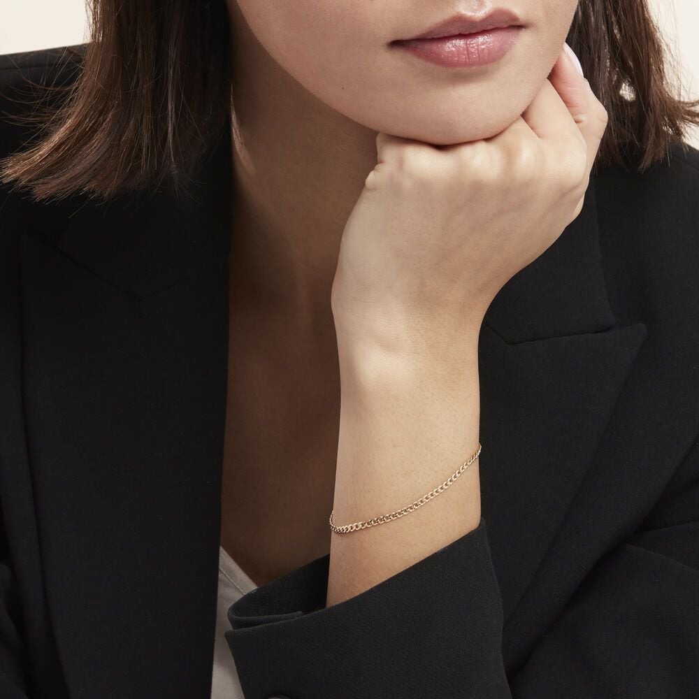 Bracelet Iris Or Jaune Maille Gourmette - Bracelets mailles Femme | Marc Orian