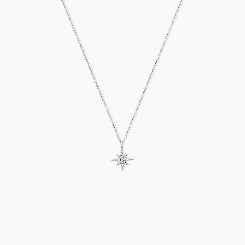 Collier Lysianne Argent Blanc Oxyde De Zirconium - Colliers avec pierres Femme | Marc Orian