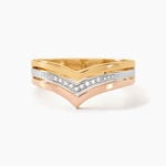 Bague Alix Or Tricolore Diamant - Parures de mariage Femme | Marc Orian