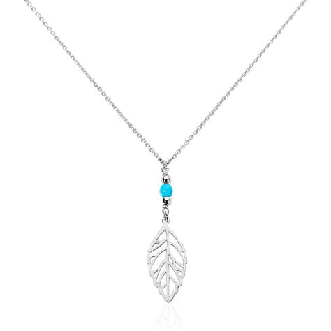 Collier Grethel Argent Blanc Turquoise - Colliers avec pierres Femme | Marc Orian