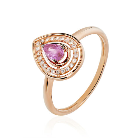 Bague Or Rose Saphir Et Diamant - Bagues Solitaire Femme | Marc Orian
