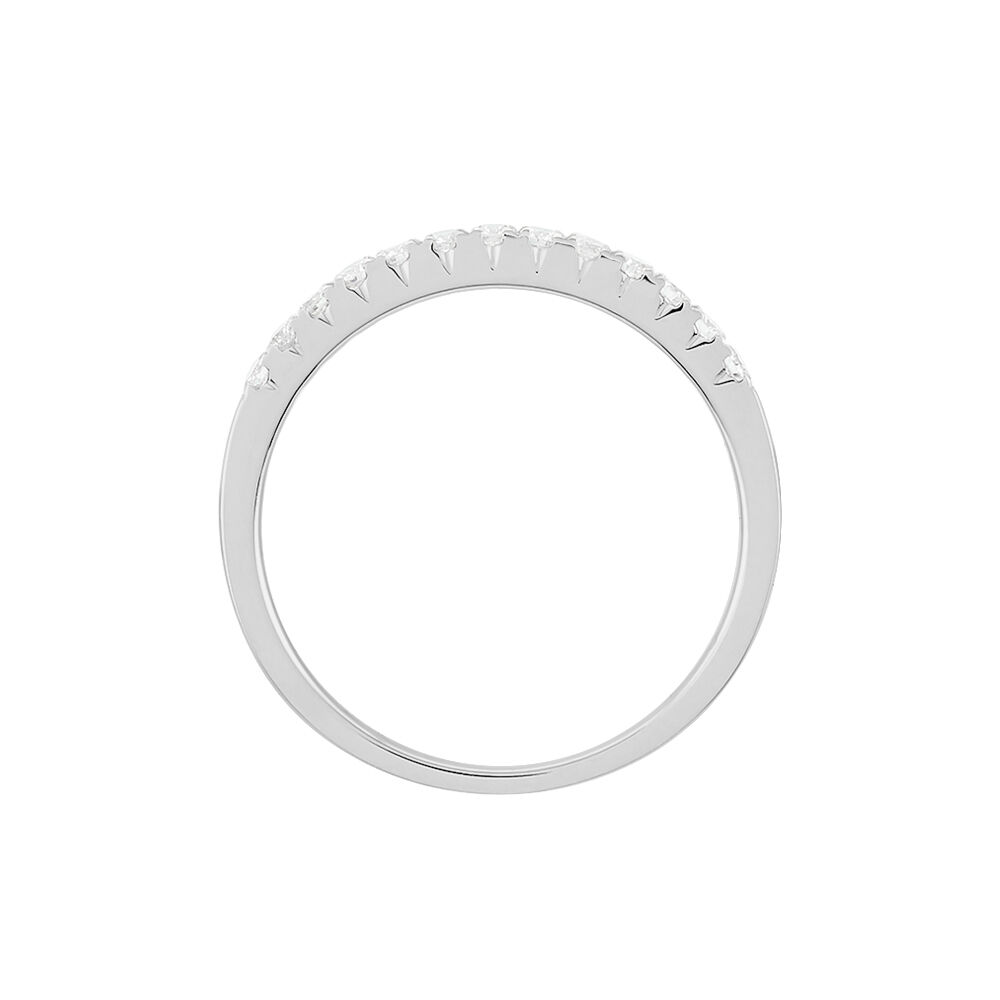Alliance Pristina Or Blanc Diamant - Alliances avec pierres Femme | Marc Orian