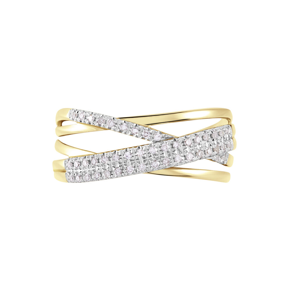 Bague Roslyn Or Jaune Diamant Blanc - Bagues pierres précieuses Femme | Marc Orian