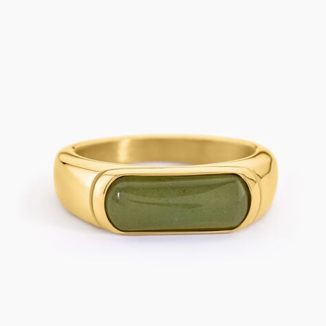 Bague Dannie Acier Jaune Aventurine - Bijoux fantaisie Femme | Marc Orian
