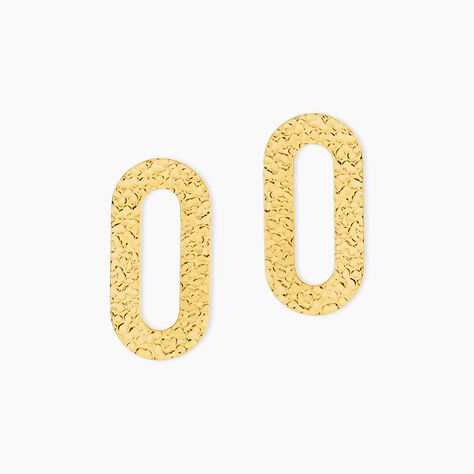 Boucles D'oreilles Puces Oren Acier Dor&eacute; - Puces Femme | Marc Orian