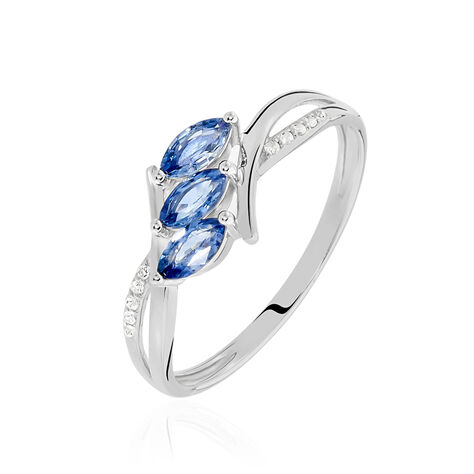 Bague Anisse Or Blanc Saphir Diamant - Bagues vintage Femme | Marc Orian