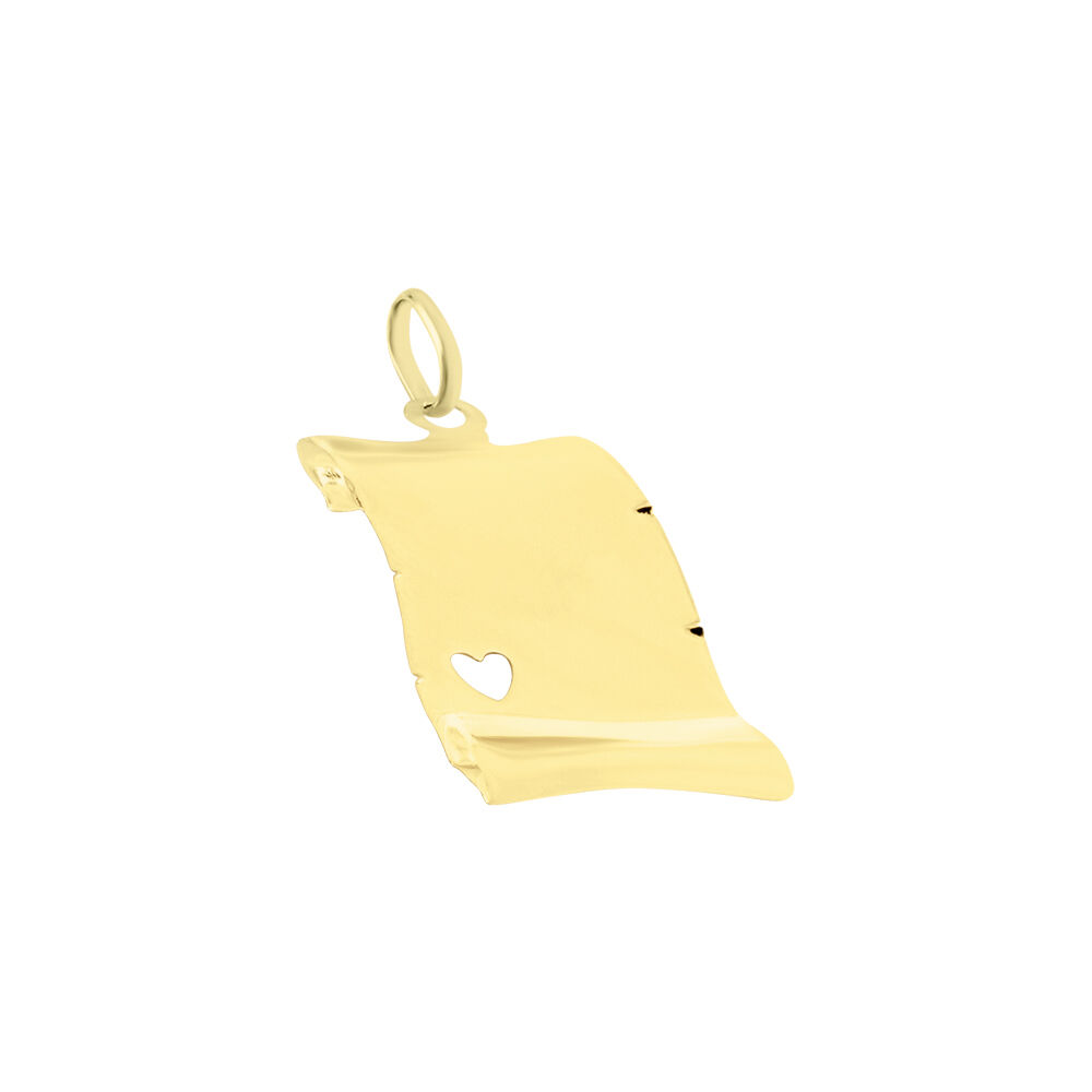 Pendentif Irenca Message Parchemin Or Jaune - Bijoux personnalis&eacute;s Famille | Marc Orian