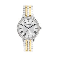 cadran argenté fond argenté bracelet acier bicolore