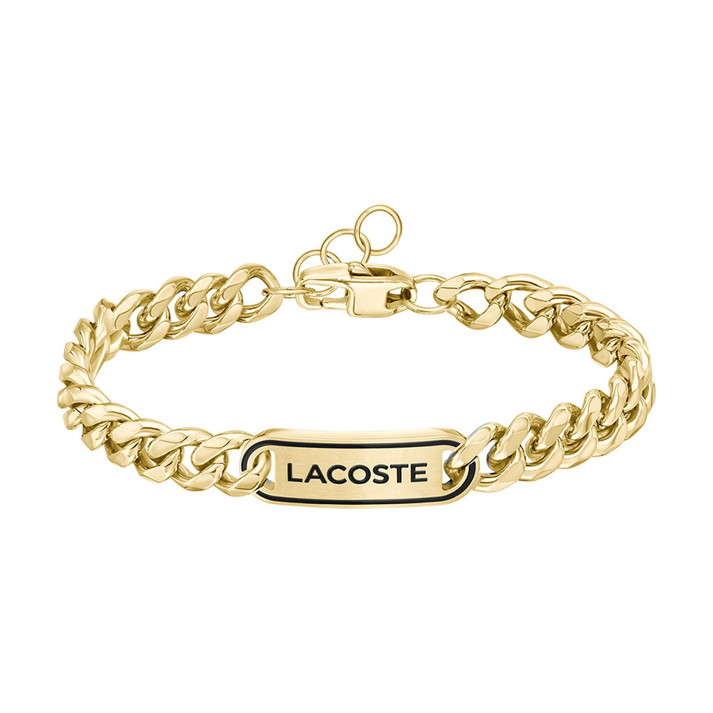 Bracelet Lacoste District Acier Jaune - Bracelets chaînes Homme | Marc Orian