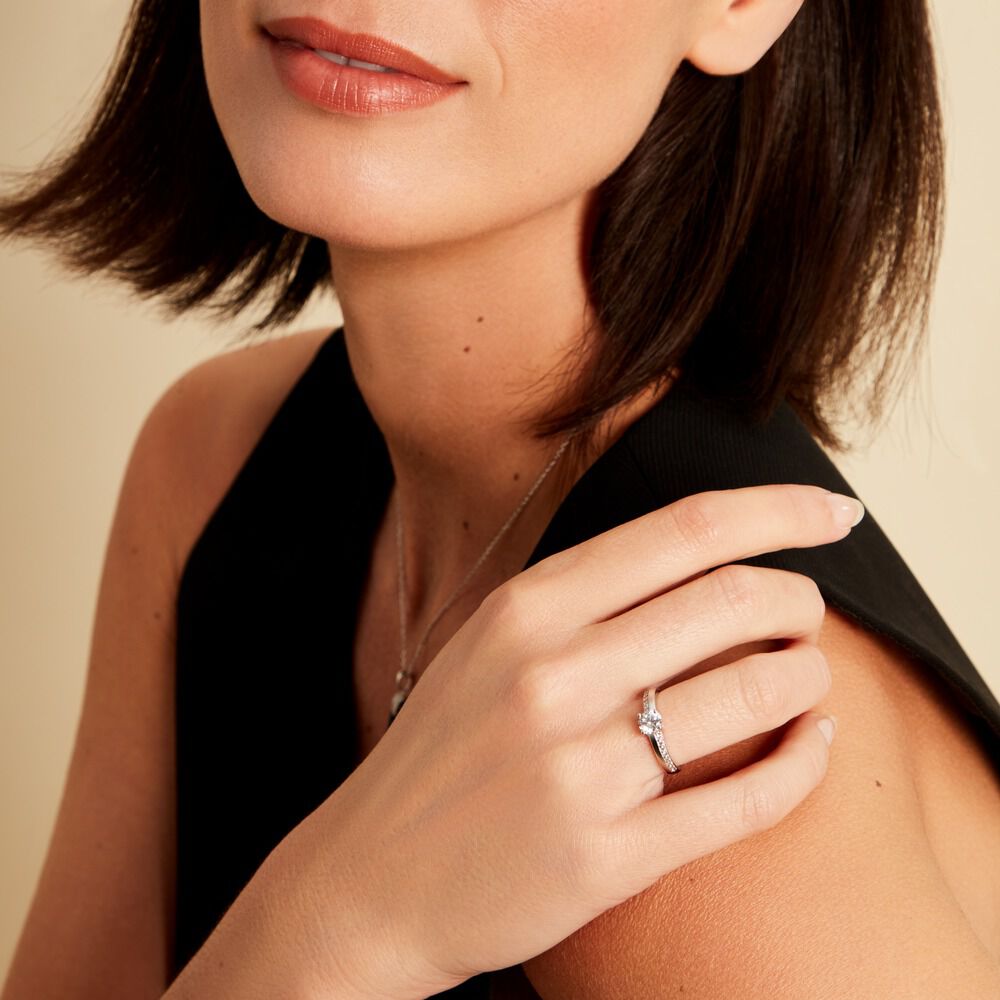 Bague Mayssara Argent Blanc Oxyde De Zirconium - Bagues avec pierre Femme | Marc Orian