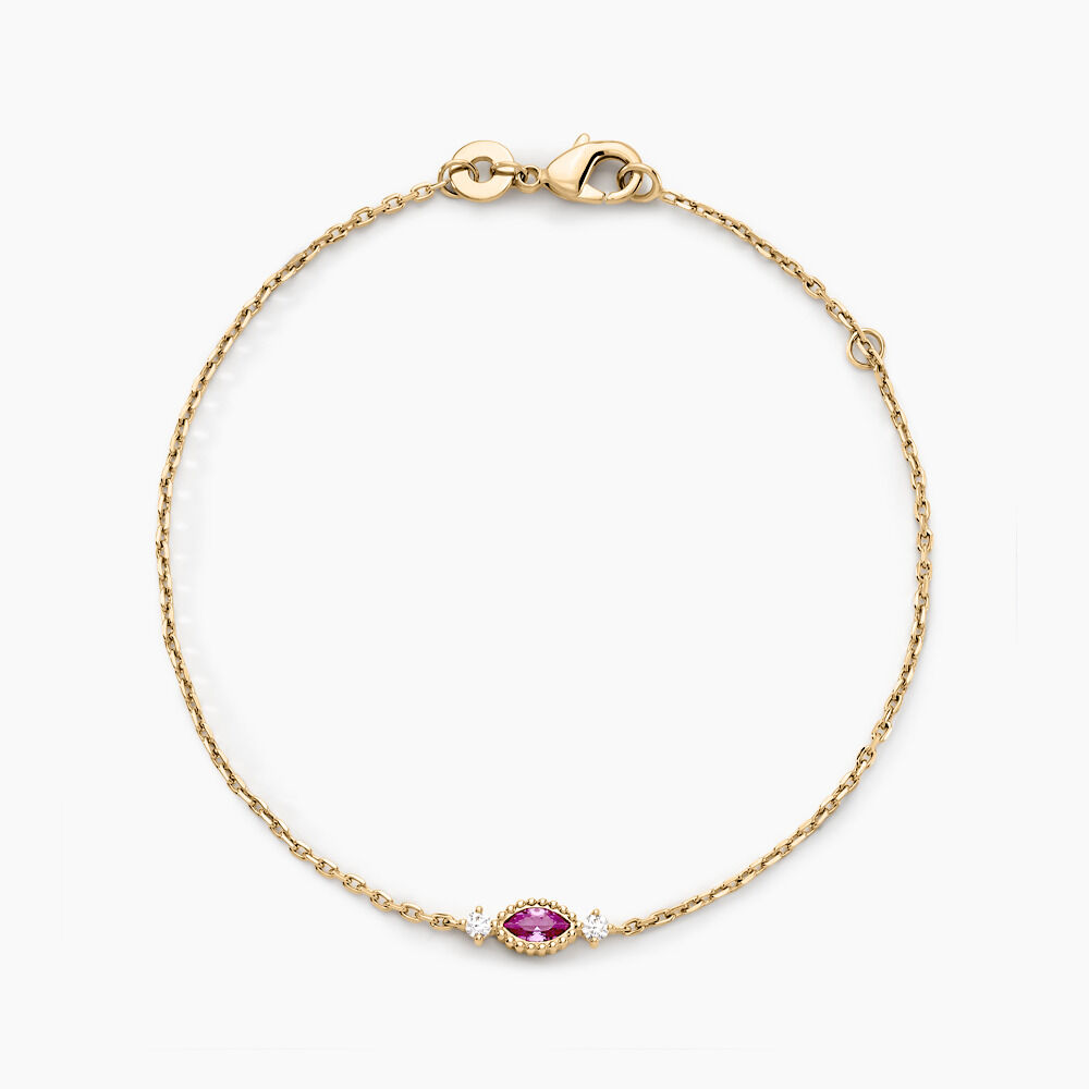 Bracelet Azel Plaqué Or Jaune Oxyde De Zirconium - Bracelets chaînes Femme | Marc Orian