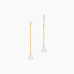 Boucles D'oreilles Pendantes Regane Or Jaune Oxyde De Zirconium - Pendantes Femme | Marc Orian