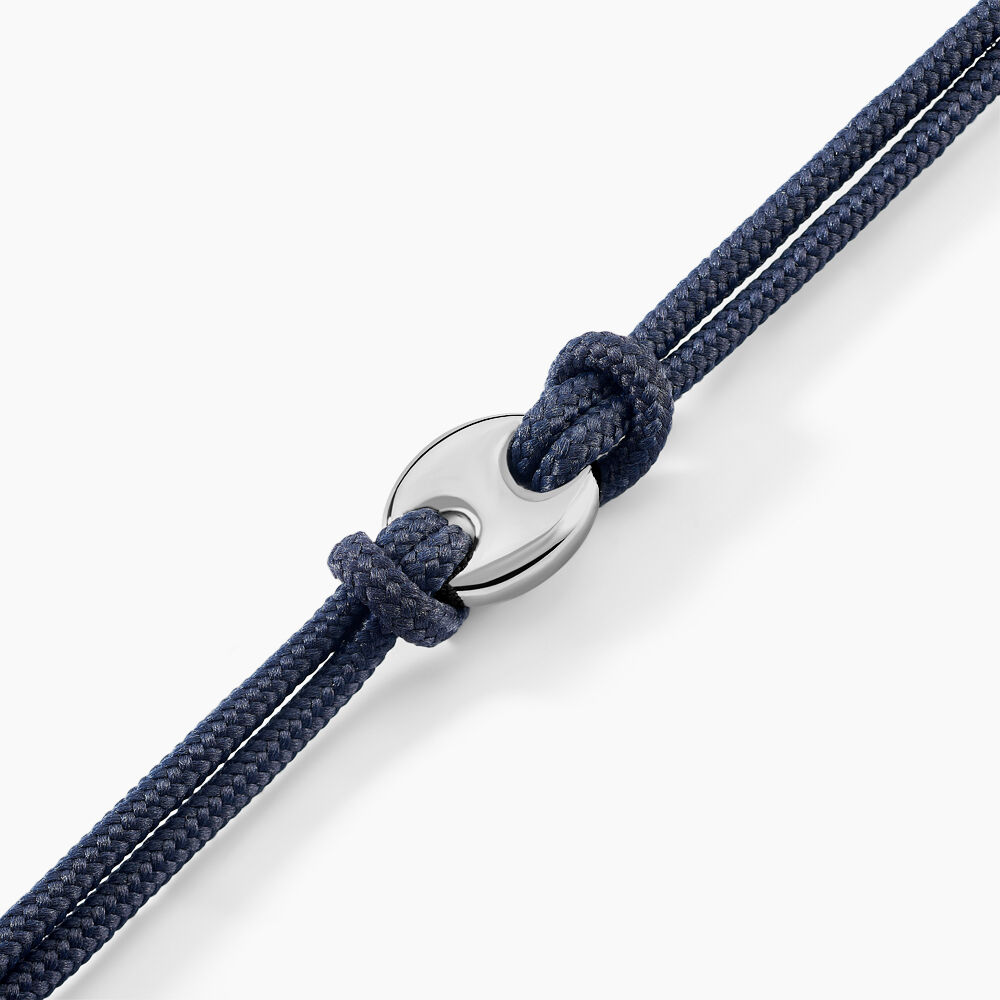 Bracelet Fabrice Acier Blanc - Bracelets cordons Homme | Marc Orian