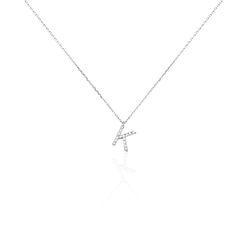 Collier Oran Or Blanc Diamant - Colliers avec pierres Femme | Marc Orian
