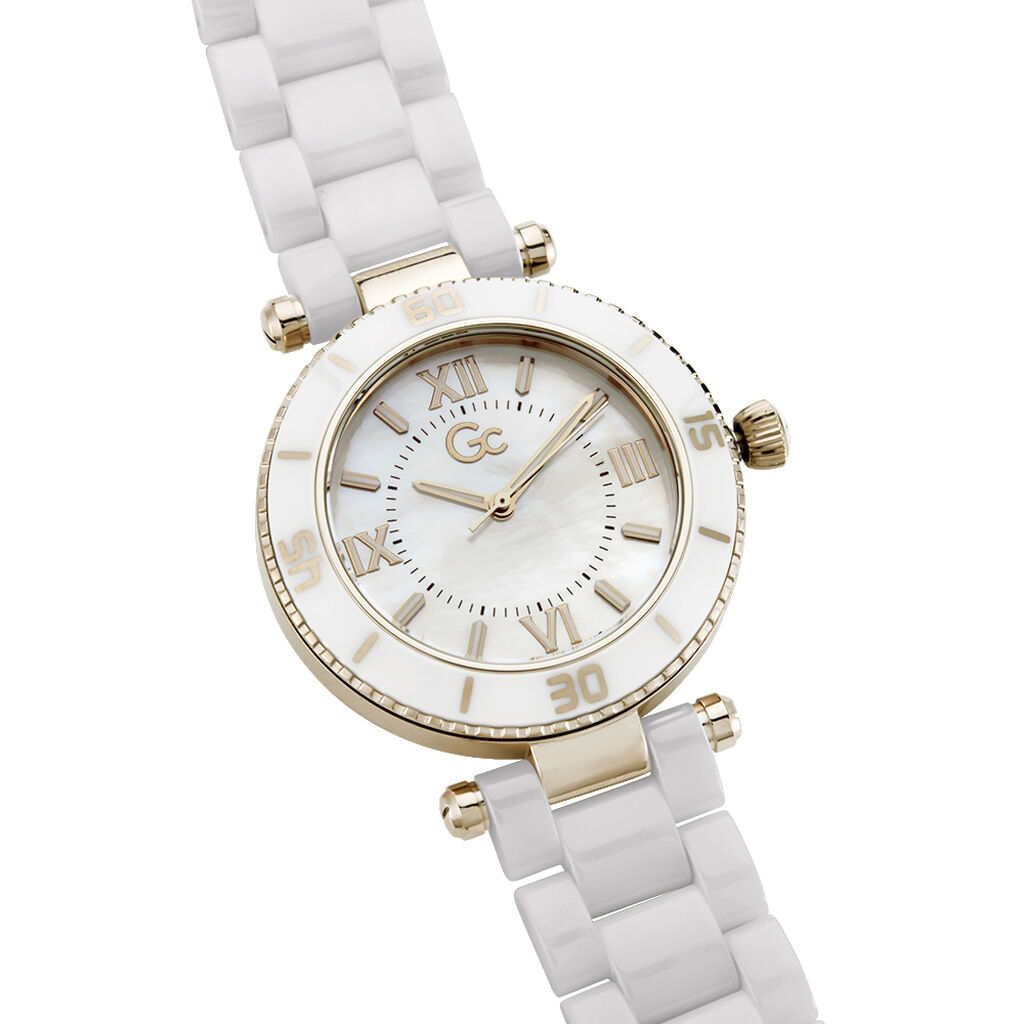 Montre Gc Muse Ceramic Nacre Blanche - Montres classiques Femme | Marc Orian