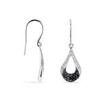 Boucles D'oreilles Pendantes Romanne Or Blanc Diamant - Pendantes Femme | Marc Orian