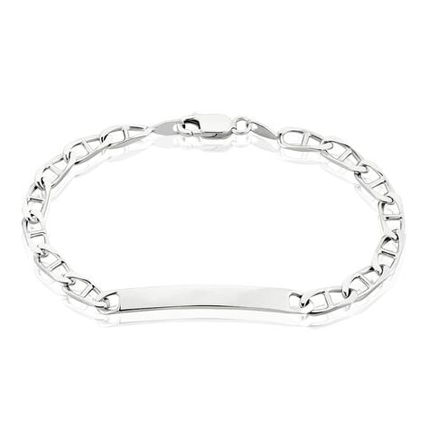 Bracelet Identit&eacute; Zak Argent Blanc - Gourmettes Homme | Marc Orian